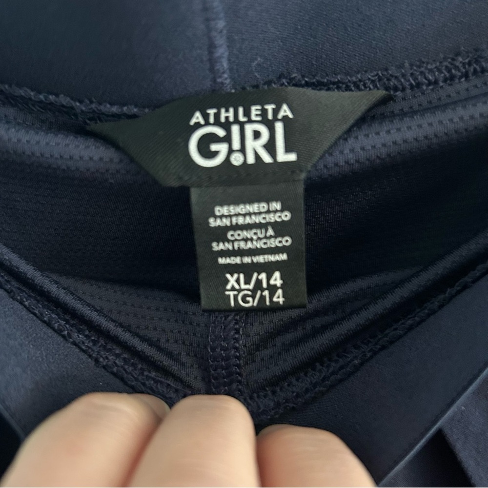 Athleta girl Navy pleated elastic waist tennis skirt - Picture 2 of 3